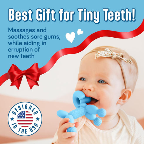 SplashEZ Baby Teether 100% Silicone Baby Teething Toys | Teethers for Babies 3-6 Months, 6-12 Months, Infant, Newborns 0+ BPA-Free, Certified Safe...