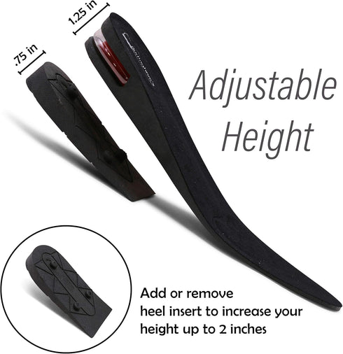 Burlingham's Height Increase Insole, Shoe Lifts for Men and Women (2 Inch) Elevated, Cushioned Heel Inserts and Arch Support Insoles | Lifted, Sup...