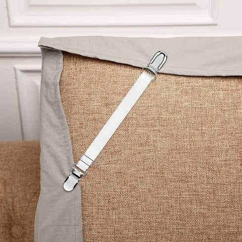 Boao 12 Pcs Bed Sheet Clips Straps Sheet Corner Straps Holder Adjustable Mattress Clips, Elastic Bed Sheet Grippers Straps Suspender Fasteners Hol...