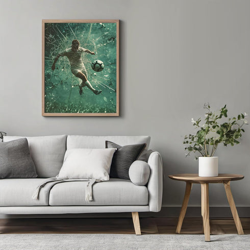 Posterizer 1 pcs-abstract modern football player dynamic poster 1-Sports & Hobby Art Gifts for sports fans Decor for Home & Office- unframed wall ...