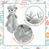 June Garden Cozy Dream Fleece Baby Security Blanket - Infants Nursery Bed Blankets - 15 x 15 inches Lovey - Stuffed Deer Animal Plush - Grey...