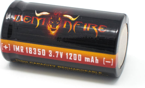 IMR 18350 Flat Top 1200mAh 3.7V High Drain LiMn Demonfire Rechargeable Battery (2 Pieces)...