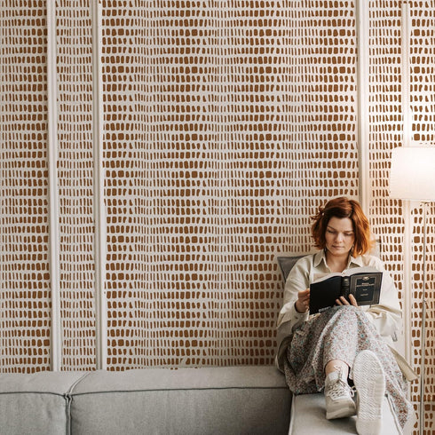 FINGERINSPIRE Geometric Spots Painting Stencil 11.7x8.3 inch Large Plastic Crocodile Skin Stencils Irregular Square Shape Art Craft Stencil Stone ...