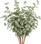 6 Pcs 27'' Eucalyptus Stems Greenery Stems Eucalyptus Leaf Spray in Green Silk Plastic Plants Floral Artificial Plants for Home Party Wedding Deco...