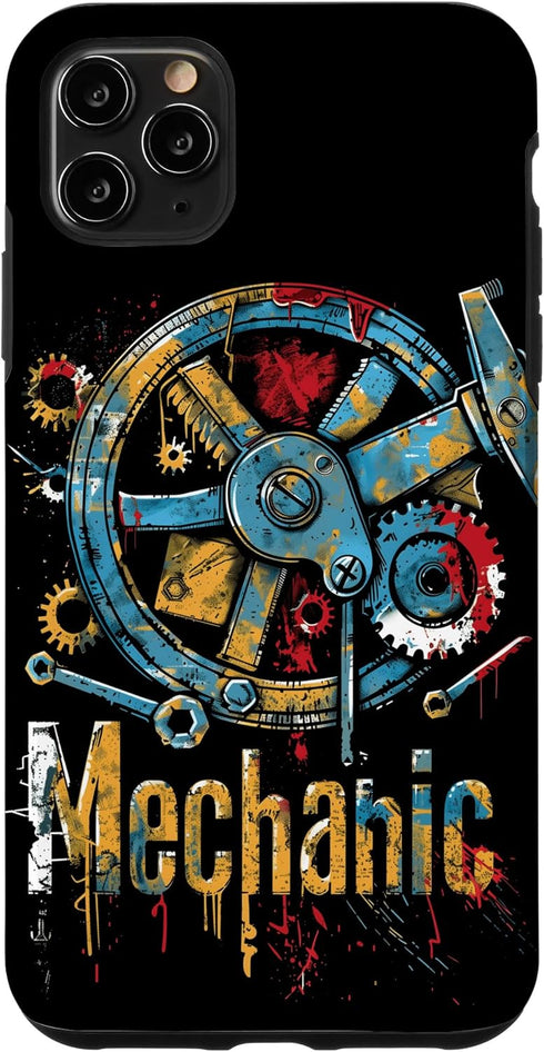 iPhone 11 Pro Max Mechanic: a retro design for mechanics and handyman Case...