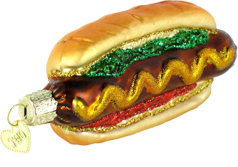 Old World Christmas Ornaments: Ballpark Foods Glass Blown Ornaments for Christmas Tree, Hot Dog...