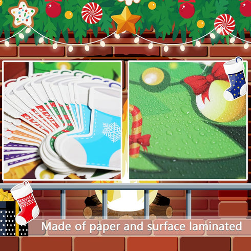 Christmas Bulletin Board Set Christmas Tree Fireplace Bulletin Board Decorations XMAS Holiday Board Classroom Decoration Cutouts for Calendars Bul...