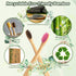 10 Color Soft Bristles Natural Bamboo Toothbrushes Set, Premium BPA Free for Best Clean, Eco-Friendly, Plastic-Free, Vegan, Biodegradable & Compos...