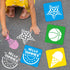 36pcs Summer Beach Drawing Stencils for Kids 8 Inch Sidewalk Chalk Stencils Painting Large Washable Reusable Tropical Palm Tree Themed Primary Sha...