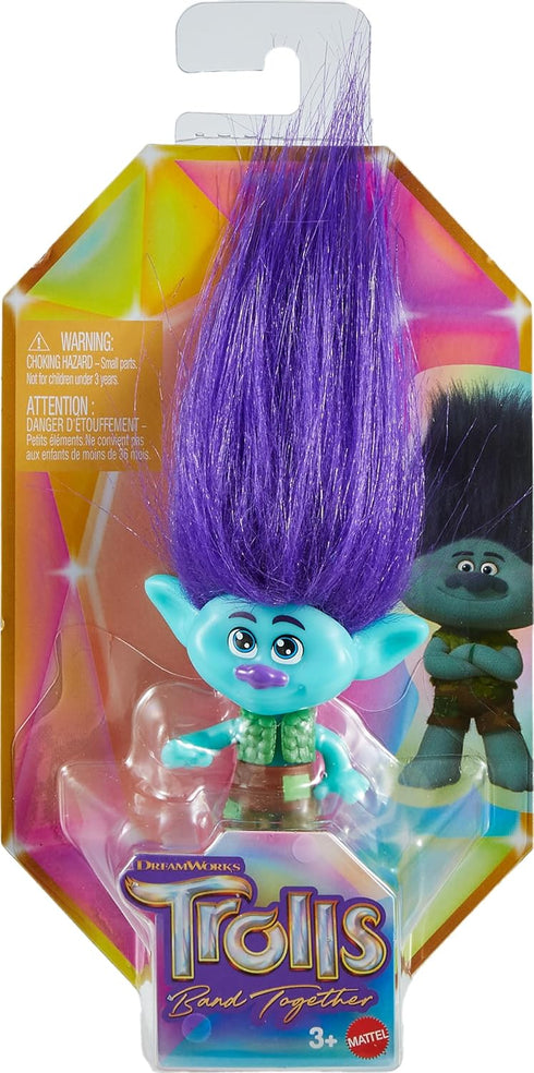 Mattel DreamWorks Trolls Band Together Branch Small Doll with Removable Outfit & Plush Hair, Toys Inspired by The Movie...