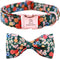 Lionheart glory Floral Print Dog Collar Adjustable Soft Dog Collar with Bowtie, Girl Pet Collars for X-Small Small Medium Large Dogs...