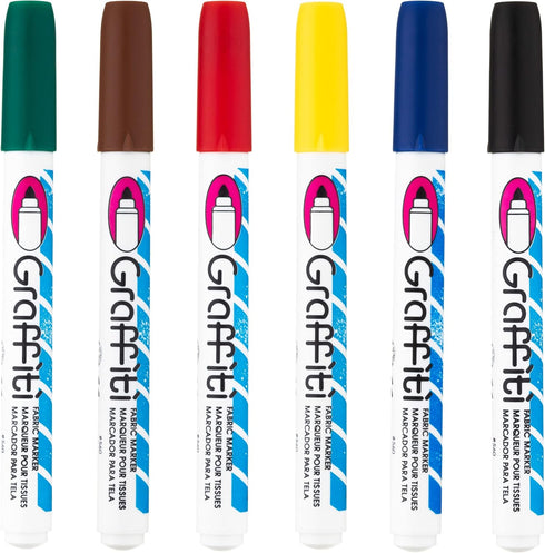 Uchida of America Graffiti Permanent Marker, Assorted, 6 per Set, 5.63 x 5 x 0.63...