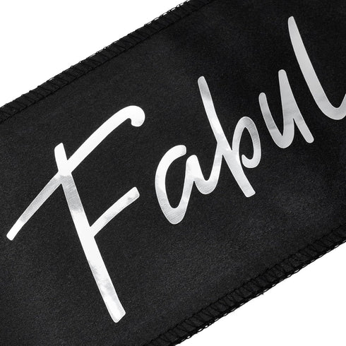 BLUE PANDA 40th Birthday Sash and Tiara for Women, Forty and Fabulous Party Decorations (Black Satin 40th Birthday Sash For Women)...