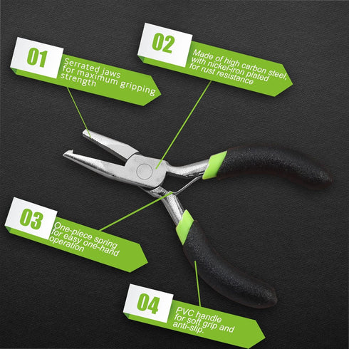 SPEEDWOX 3 Inches Split Ring Opening Pliers, Jump Ring Opening Pliers, Ring Opening Pliers Small, Split Ring Pliers for Small Split Rings Key Chai...