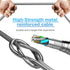 Apple MFi Certified iPhone Metal Braided Charger Cord 6.6Ft Heavy Duty iPhone Fast Charging Cable 304 Stainless Steel Lightning Cable Pet Chew Pro...