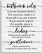 Signs for Bathroom Restroom Wall Art Decor Funny Toilet Signs for Bathroom Door Rules Farmhouse Rustic Wood Hanging Decor for Laundry Room Home, 1...
