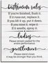 Signs for Bathroom Restroom Wall Art Decor Funny Toilet Signs for Bathroom Door Rules Farmhouse Rustic Wood Hanging Decor for Laundry Room Home, 1...