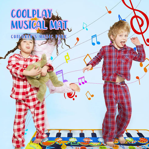 Toddler Toys Age 1-2-4 Year Old Boy Girl Gifts: 14*40 Inch Piano Musical Instruments Learning Toys for Toddlers 1-3-6, Piano Play Mat Toy gifts fo...
