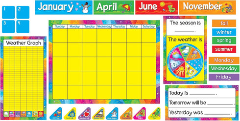 TREND enterprises, Inc. T-8096 Year Around Calendar Bulletin Board Set...