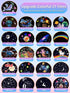 21 Sets of Films + Projector Night Light for Kids, Baby Star Projector for Bedroom, Ceiling, Kids Night Light with 360° Rotation Dimmable for Baby...