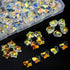 80 Pieces AB Crystal Beads Charms Butterfly Heart Star Flower Glass Crystal Beads Mixed Shape Loose Beads Crystal Pendants for Bracelets Necklace ...