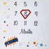 Little Love by NoJo Everything Kids Warner Brothers Superman White and Red Power, Icon, and Stars Milestone Baby Blanket...