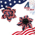 Lionheart glory American Flag Dog Collar, 4 of July Dog Flower Collar Heavy Duty Adjustable Patriotic Dog Collar with Flower for Large Dogs Pet Gi...