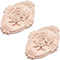 GORGECRAFT 2PCS Wooden Carved Onlay Appliques Oval Carving Decal Center Craft Unpainted Furniture Home Decoration Wood Carving Decal for Dresser B...
