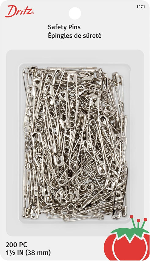 Dritz 1471 200-Piece Safety Pins, Size 2, Nickel Finish...