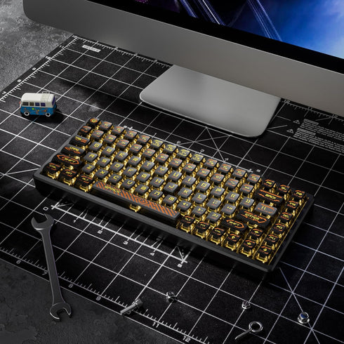 GTSP Retro Punk Style Pudding keycaps ASA Profile, 120-Keys PBT Keycaps Custom Keyboard Keycaps 75 Percent US Layouts for MX Switches Mechanical K...
