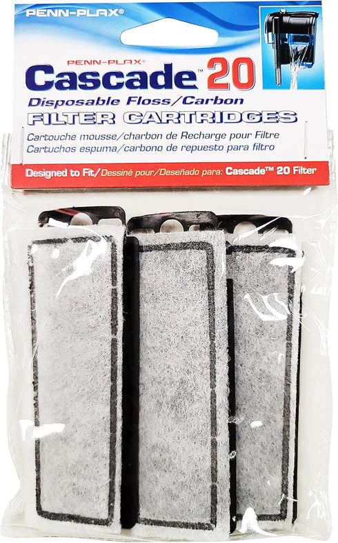 Penn-Plax CPF6C3 Cascade Hang-on Power Filter Replacement Media- Pack of 1 (3 count)...