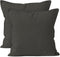 Encasa XO Throw Pillow Covers 20x20 in Set of 2 Charcoal Grey | No Inserts | Cotton Pillow Covers for Living Room, Bed, Sofa, Couch | Decorative C...
