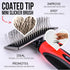 Slicker Brush for Small Dogs and Poodles - Coated Tips Massages Pet Skin - Cat Slicker Brush for Long Haired Cats - Wire Doodle Brush with Extra L...