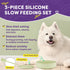 Hertzko Silicone Slow Feeder Dog Bowl Set - Bowl, Lick Mat, Spatula - Silicone Slow Feeder Dog Bowls - Dog Slow Feeder - Slow Feeder Cat Bowl - Ca...