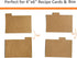 Recipe Card Dividers 4x6 with Tabs (Set of 24) includes Printed Cooking Tips Recipe Box Dividers Made of Thick Cardstock Best Kitchen Gift (Kraft)...