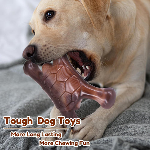 Dog Chew Toys for Aggressive Chewers, Heavy Duty Dog Toy, Real Bacon Flavored, Dog Toys for Aggressive Chewers, Dog Toys for Medium Large Dogs, To...