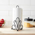 Spectrum Diversified Tuscan Paper Towel Holder, Roll Dispenser Stand for Kitchen Countertop & Dining Room Table, Black...