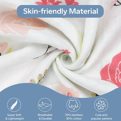 SERAPHY Muslin Car Seat Covers for Babies, Breathable Baby Car Seat Cover for Boys and Girls, Cotton Infant Carseat Canopy Covers -Flowers...