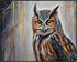 Posterizer 1 pcs- Abstract owl with a gray background-Art for Animal Lovers-Abstract & Modern Art- Gift for Men Women Entrepreneur Teens-Decor for...