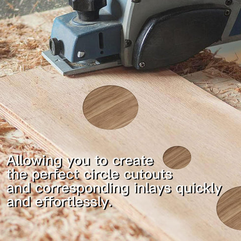 Pack of 4 Circle Inlay Template Set, Router Templates for Woodworking,Router Jig Templates Decorative Templates...