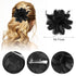 Black Ladies Feather Flower Hair Clip Elegant Hat Flower Mesh Ribbons Brooch Pin Hair Accessory Fascinator Headwear Floral Corsage for Women and G...