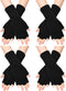 SATINIOR Fingerless Gloves for Women Half Finger Typing Gloves with Long Wrist Cuff Winter Knit Fingerless Mittens for Women...