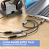 Headphone Splitter TRRS Headset Adapter Y Splitter Cable Stereo Male to 2 Female Separate Mic and Audio Compatible with PS4 Xbox One Laptop Phone ...