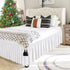 Biscaynebay Wrap Around Bed Skirts for King & Cal King Beds Extra Short Drop of 9", White Elastic Dust Ruffles Easy Fit Wrinkle & Fade Resistant S...