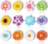 24 Pieces Flower Magnets Magnetic Flowers Seasonal Daisy Sunflower Magnet Decals Removable Colorful Magnets for Fridge Car......