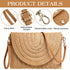Straw Shoulder Bag Clutch Crossbody Bag Beach Handmade Bag Woven Rattan Bag for Women Envelope Purse Wallet...