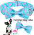 ARING PET Flamingo Dog Collar-Cotton Dog Collar with Bow, Adjustable Summer Bowtie Dog Collars Pet Collars with Metal Buckle...