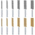 12 Pieces Bore Brush for Drill Wire Bore Brush Set Wire Cleaning Brush Set Stainless Steel Cleaning Brush for Power Drill Impact Driver (Stainless...