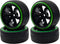 1/10 RC Drift Car Tires 12mm Hex Hub Wheel Rims & Hard Plastic Tyre 6 Spoke Compatible with Traxxas HSP Tamiya Kyosho HPI Redcat 1/10 On-Road RC D...