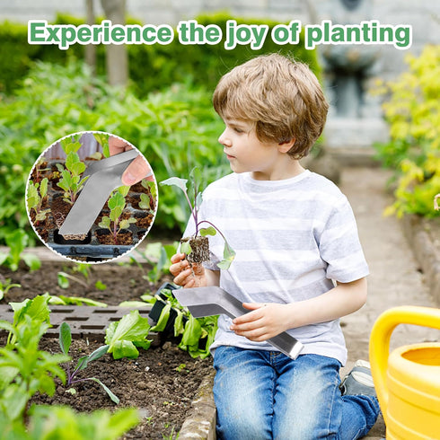 2 Pcs Seedling Transplant Tongs- 8.7 Inch Stainless Steel Gardening Plants Transplant Tongs- Seedling Remove Transplant Pliers for Reducing Root D...
